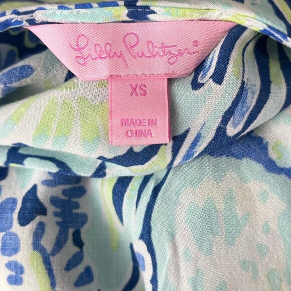 Lilly Pulitzer Benicia Cold Shoulder Lightweight Pullover/Dress Cover Up Tunic - Picture 9 of 10